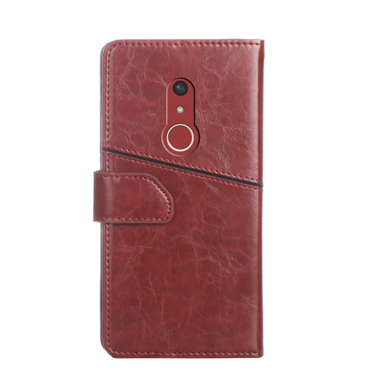 For Fujitsu Arrows Be4 Plus F-41B Geometric Stitching Horizontal Flip Leather Phone Case