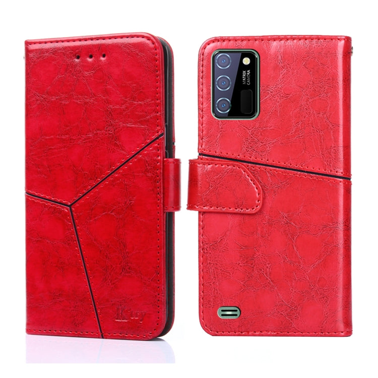 For OUKITEL C25 Geometric Stitching Horizontal Flip Leather Phone Case