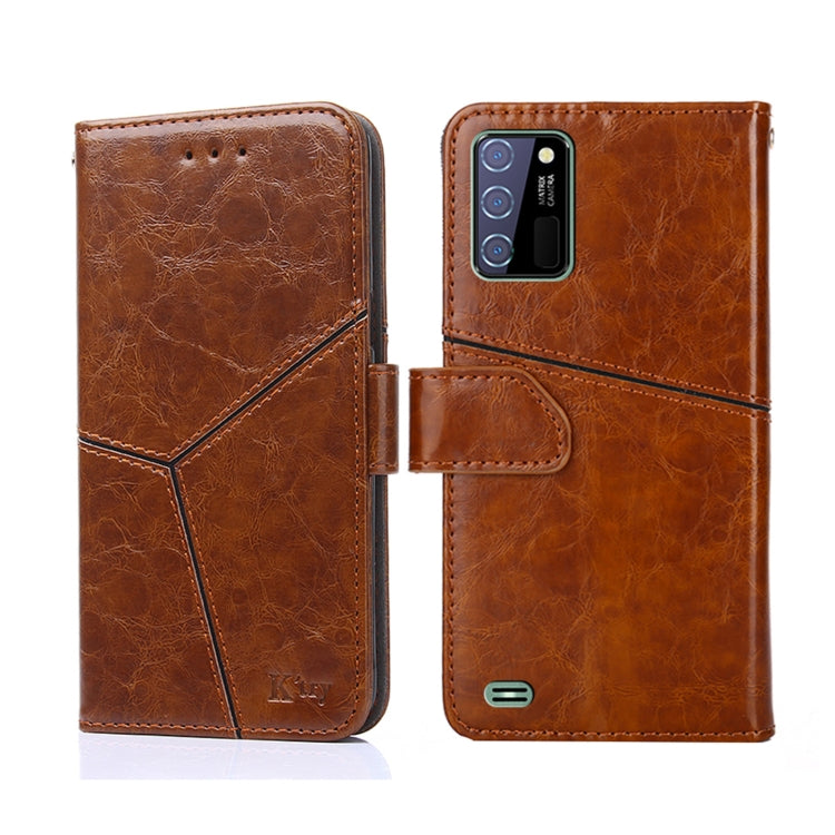 For OUKITEL C25 Geometric Stitching Horizontal Flip Leather Phone Case