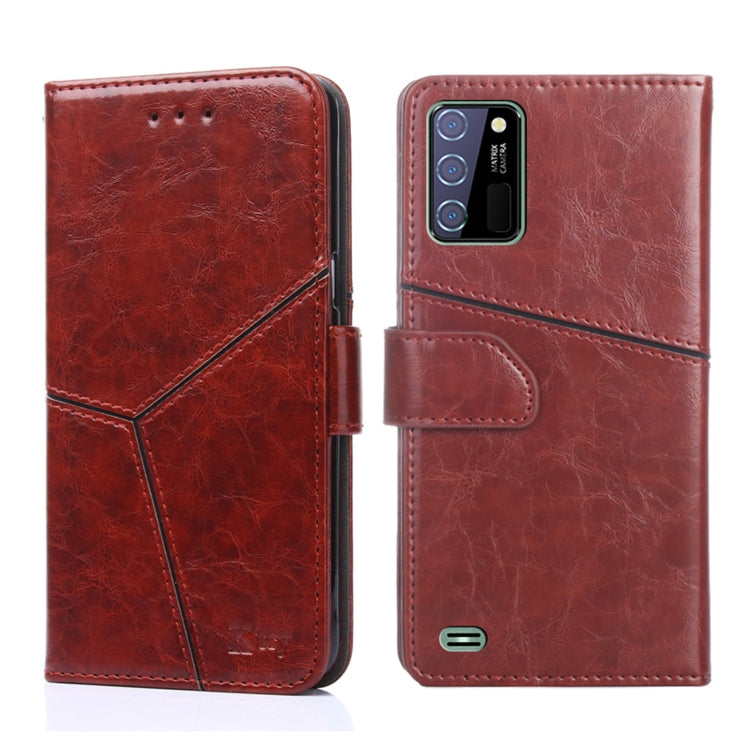 For OUKITEL C25 Geometric Stitching Horizontal Flip Leather Phone Case