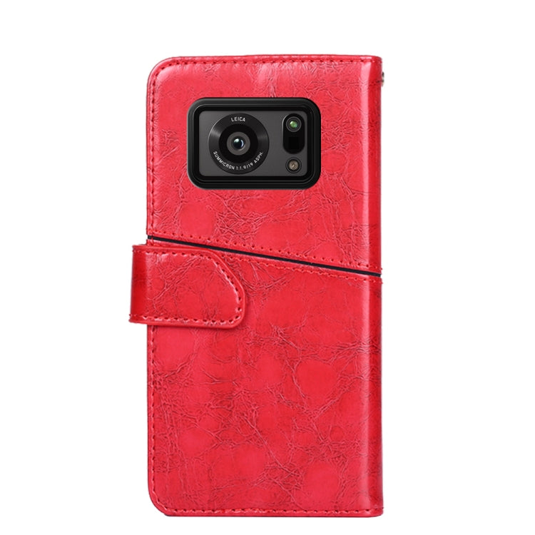 For Sharp Aquos R6 Geometric Stitching Horizontal Flip Leather Phone Case
