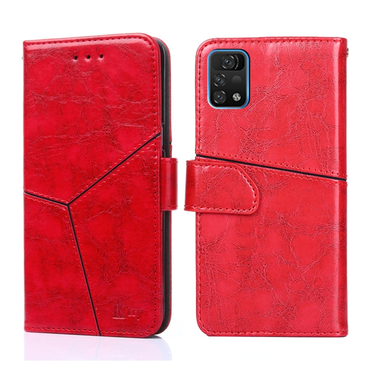 For UMIDIGI A11 Pro Max Geometric Stitching Horizontal Flip Leather Phone Case