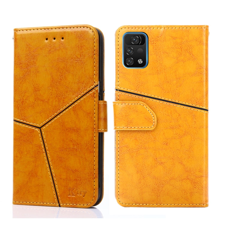 For UMIDIGI A11 Pro Max Geometric Stitching Horizontal Flip Leather Phone Case