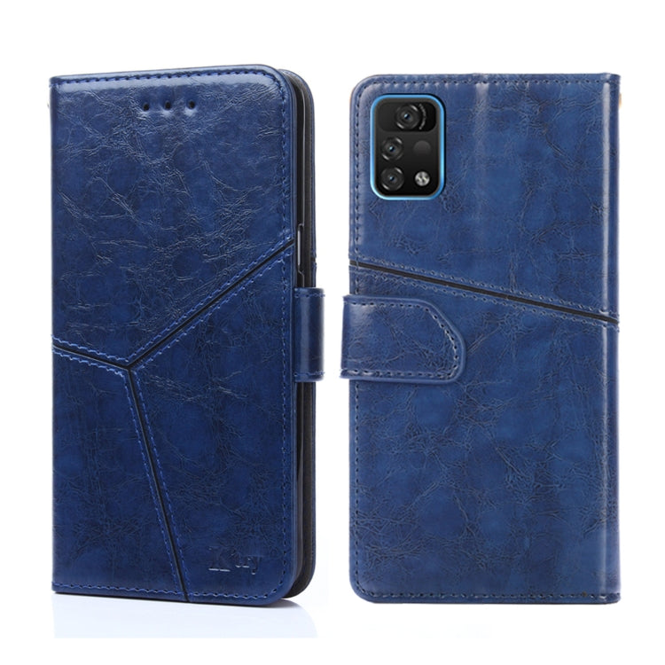 For UMIDIGI A11 Pro Max Geometric Stitching Horizontal Flip Leather Phone Case