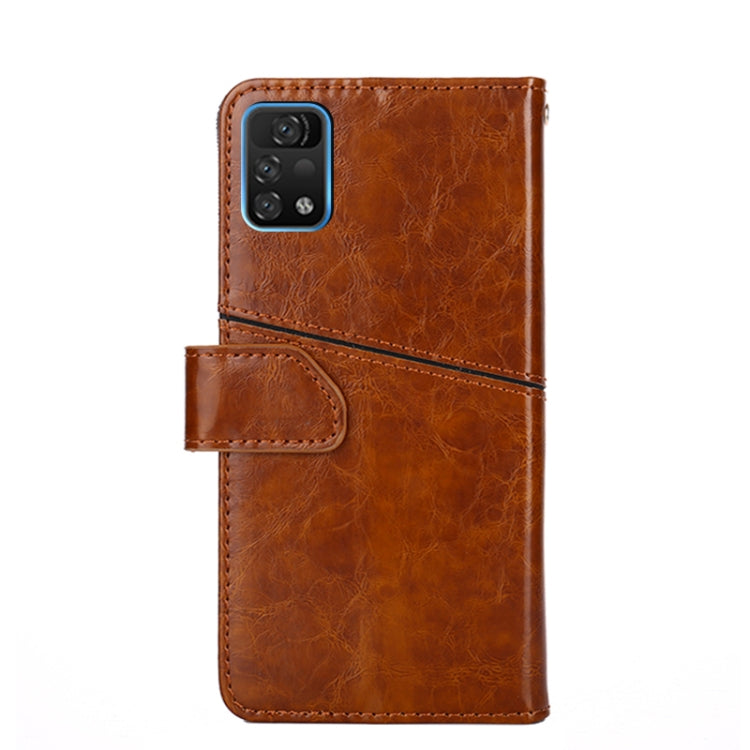 For UMIDIGI A11 Pro Max Geometric Stitching Horizontal Flip Leather Phone Case