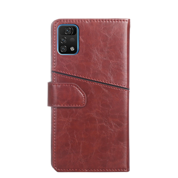 For UMIDIGI A11 Pro Max Geometric Stitching Horizontal Flip Leather Phone Case