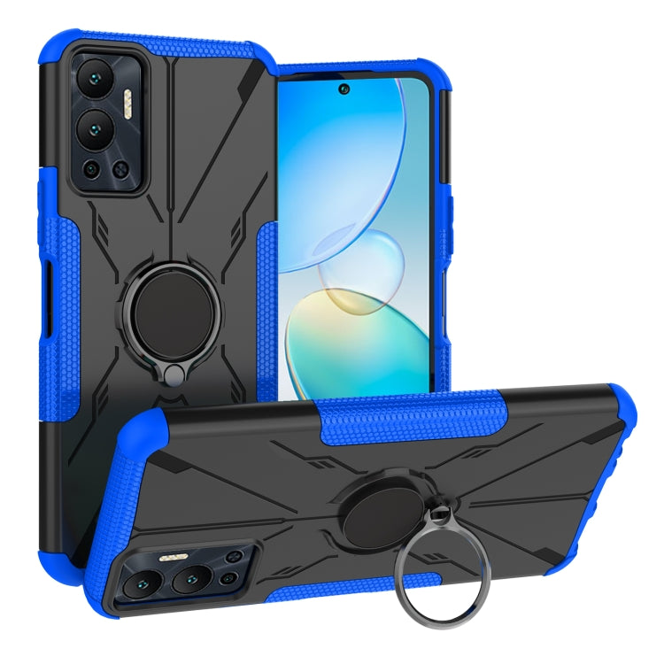 For Infinix Hot 12 Armor Bear Shockproof PC + TPU Phone Case