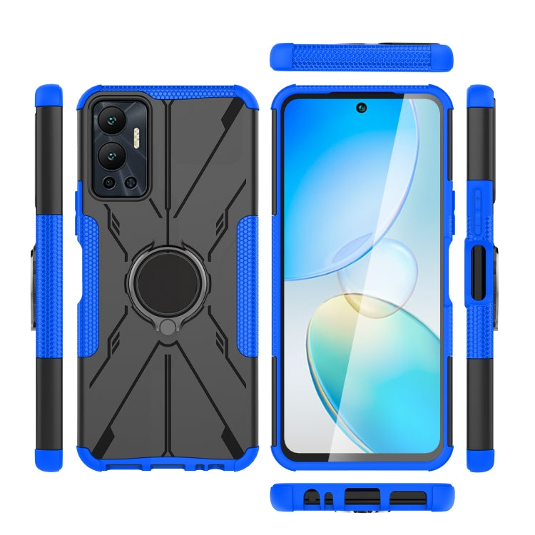 For Infinix Hot 12 Armor Bear Shockproof PC + TPU Phone Case