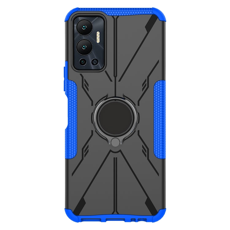 For Infinix Hot 12 Armor Bear Shockproof PC + TPU Phone Case