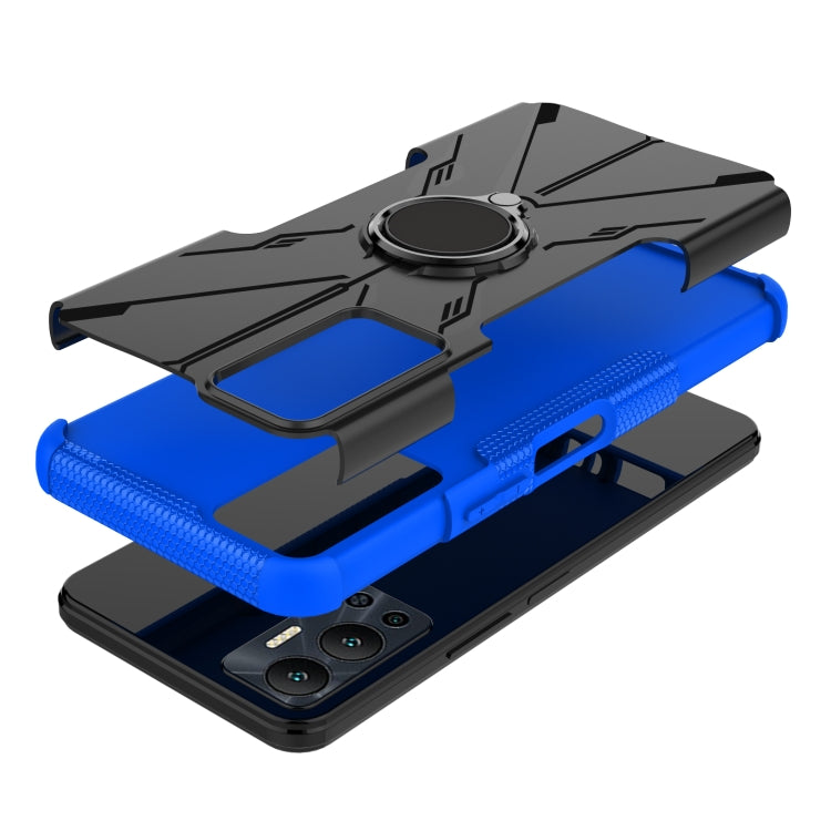 For Infinix Hot 12 Armor Bear Shockproof PC + TPU Phone Case