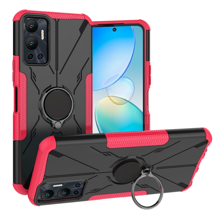 For Infinix Hot 12 Armor Bear Shockproof PC + TPU Phone Case