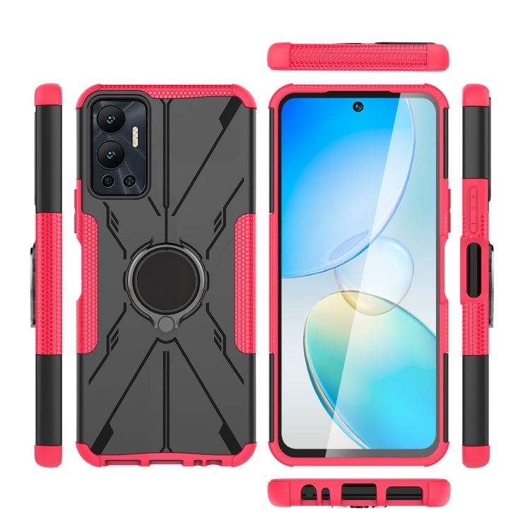 For Infinix Hot 12 Armor Bear Shockproof PC + TPU Phone Case