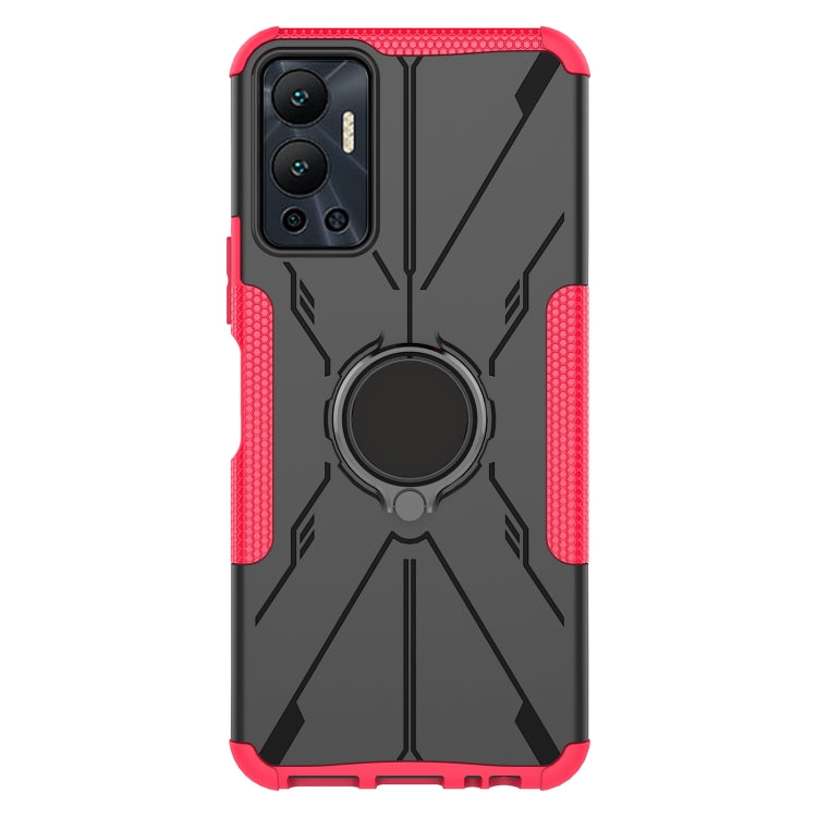 For Infinix Hot 12 Armor Bear Shockproof PC + TPU Phone Case