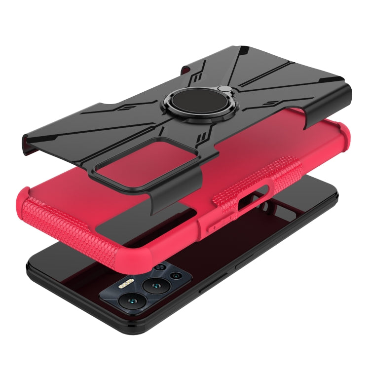 For Infinix Hot 12 Armor Bear Shockproof PC + TPU Phone Case