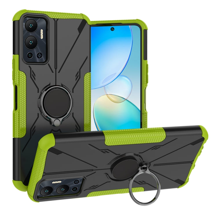 For Infinix Hot 12 Armor Bear Shockproof PC + TPU Phone Case