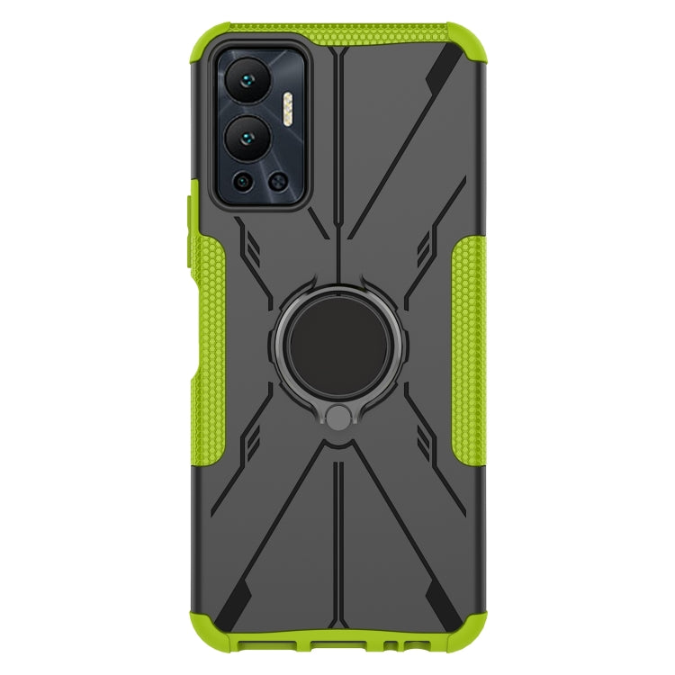 For Infinix Hot 12 Armor Bear Shockproof PC + TPU Phone Case