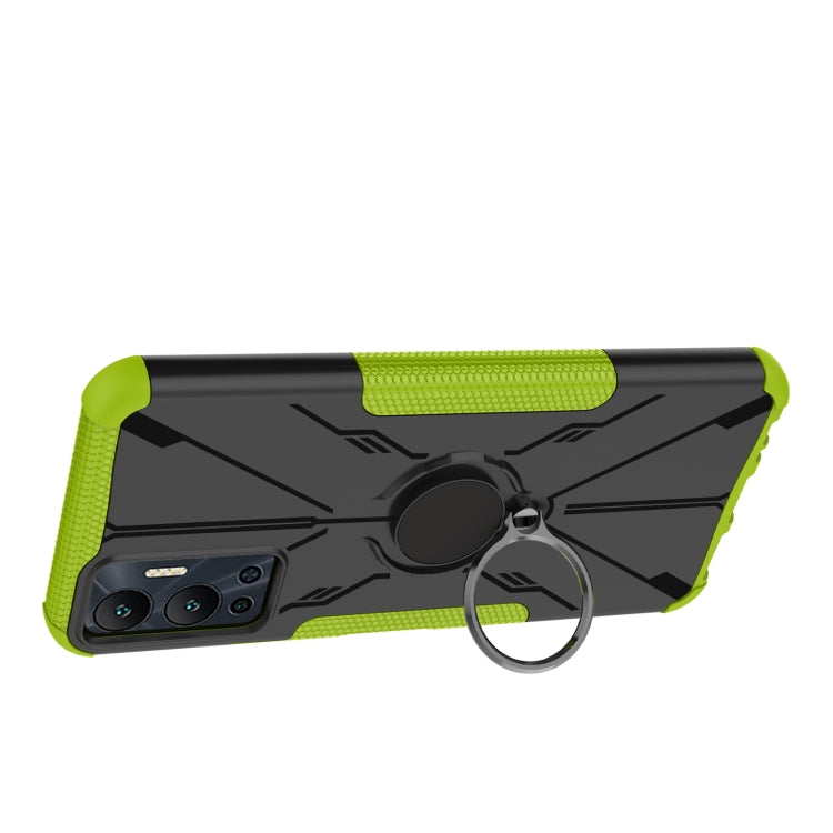For Infinix Hot 12 Armor Bear Shockproof PC + TPU Phone Case