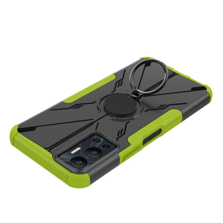 For Infinix Hot 12 Armor Bear Shockproof PC + TPU Phone Case