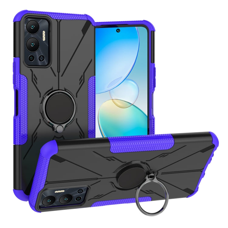 For Infinix Hot 12 Armor Bear Shockproof PC + TPU Phone Case
