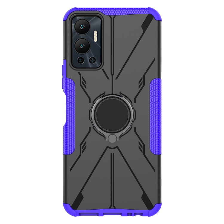 For Infinix Hot 12 Armor Bear Shockproof PC + TPU Phone Case