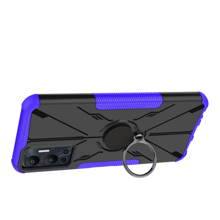 For Infinix Hot 12 Armor Bear Shockproof PC + TPU Phone Case