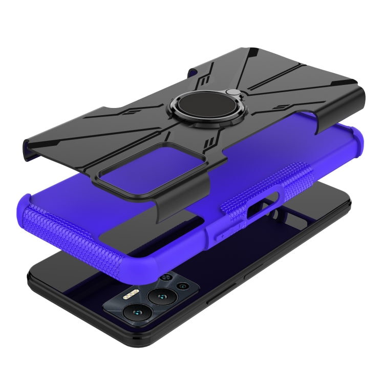 For Infinix Hot 12 Armor Bear Shockproof PC + TPU Phone Case