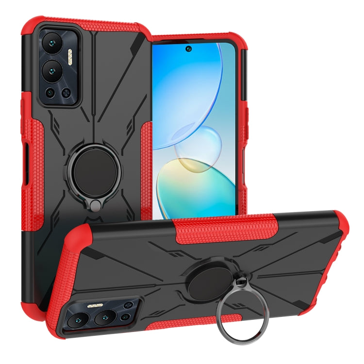 For Infinix Hot 12 Armor Bear Shockproof PC + TPU Phone Case