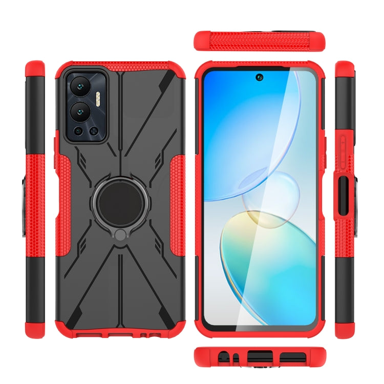 For Infinix Hot 12 Armor Bear Shockproof PC + TPU Phone Case