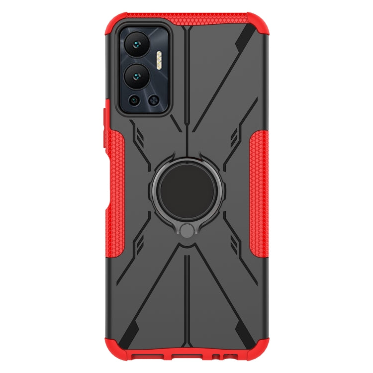 For Infinix Hot 12 Armor Bear Shockproof PC + TPU Phone Case