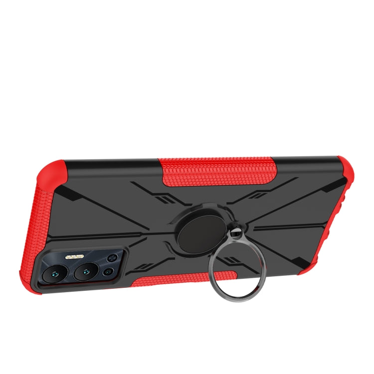 For Infinix Hot 12 Armor Bear Shockproof PC + TPU Phone Case