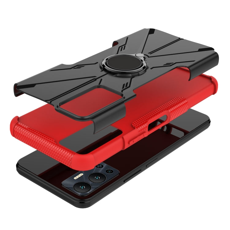 For Infinix Hot 12 Armor Bear Shockproof PC + TPU Phone Case
