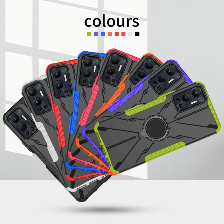 For Infinix Hot 12 Armor Bear Shockproof PC + TPU Phone Case