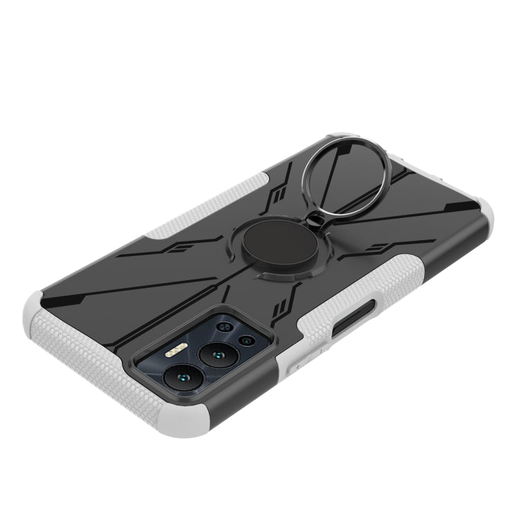 For Infinix Hot 12 Armor Bear Shockproof PC + TPU Phone Case