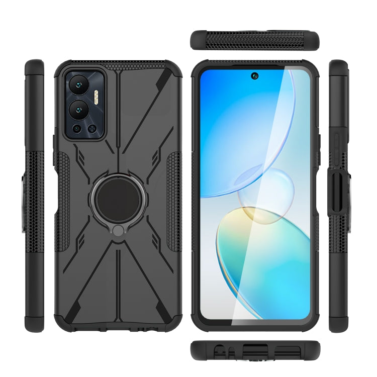 For Infinix Hot 12 Armor Bear Shockproof PC + TPU Phone Case