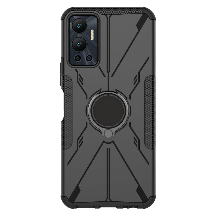 For Infinix Hot 12 Armor Bear Shockproof PC + TPU Phone Case