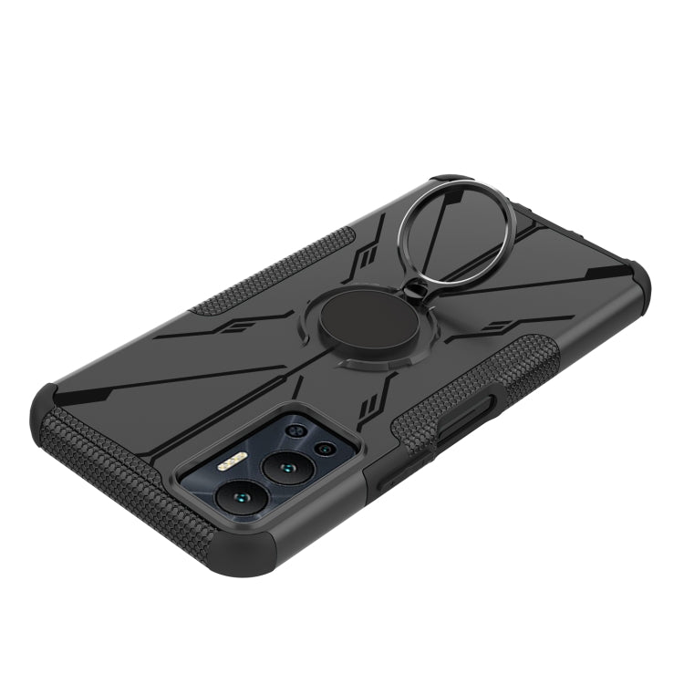 For Infinix Hot 12 Armor Bear Shockproof PC + TPU Phone Case