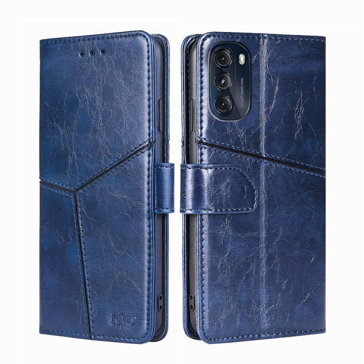 For Motorola Moto G 5G 2022 Geometric Stitching Horizontal Flip Leather Phone Case
