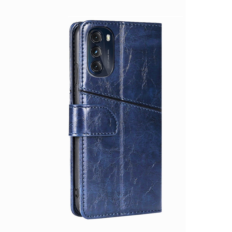 For Motorola Moto G 5G 2022 Geometric Stitching Horizontal Flip Leather Phone Case