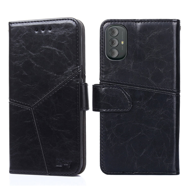 For Motorola Moto G Power 2022 Geometric Stitching Horizontal Flip Leather Phone Case