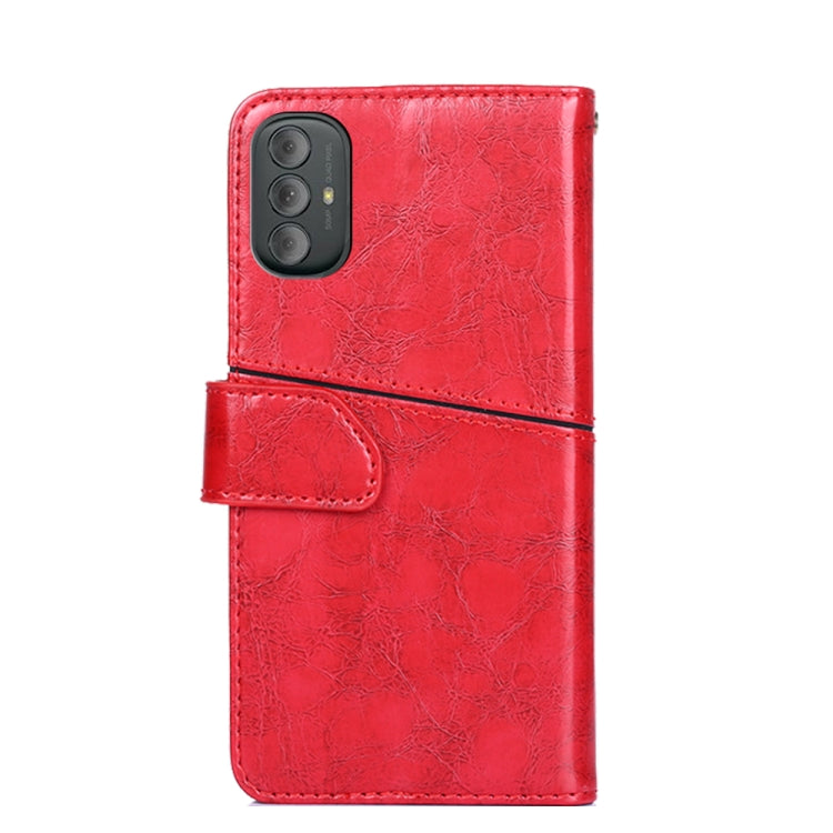 For Motorola Moto G Power 2022 Geometric Stitching Horizontal Flip Leather Phone Case