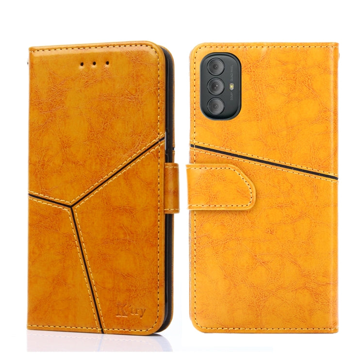 For Motorola Moto G Power 2022 Geometric Stitching Horizontal Flip Leather Phone Case