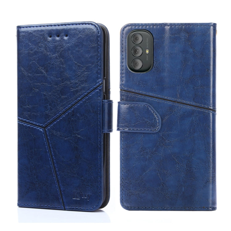 For Motorola Moto G Power 2022 Geometric Stitching Horizontal Flip Leather Phone Case