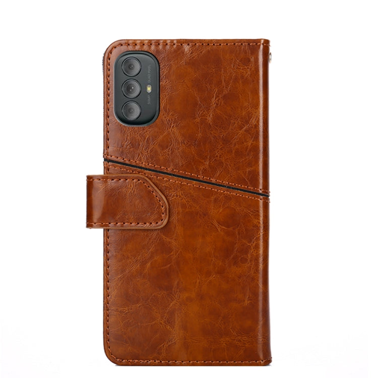 For Motorola Moto G Power 2022 Geometric Stitching Horizontal Flip Leather Phone Case