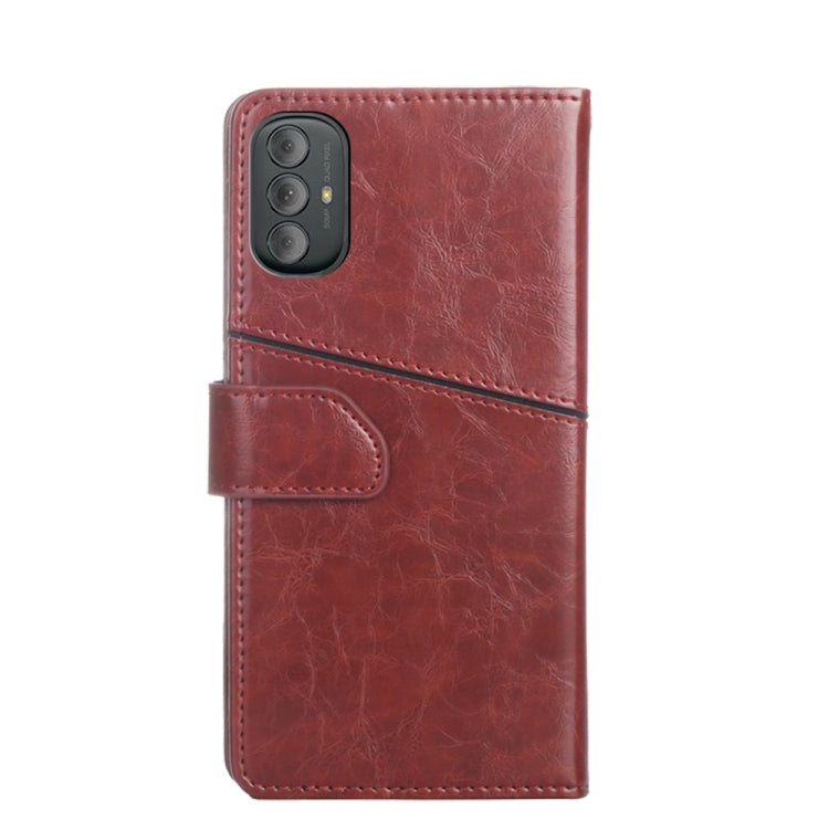 For Motorola Moto G Power 2022 Geometric Stitching Horizontal Flip Leather Phone Case