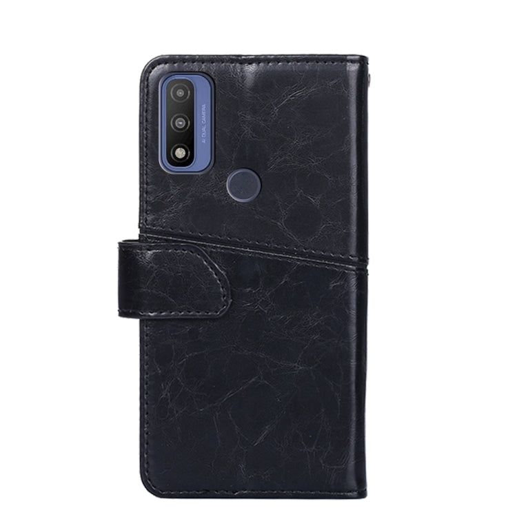 For Motorola Moto G Pure Geometric Stitching Horizontal Flip Leather Phone Case