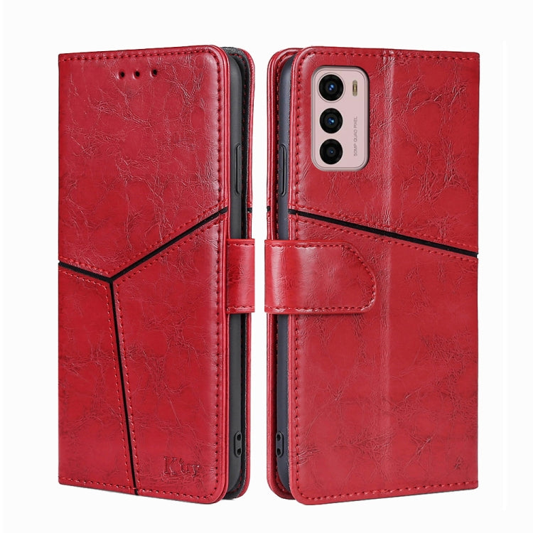 For Motorola Moto G42 4G Geometric Stitching Horizontal Flip Leather Phone Case