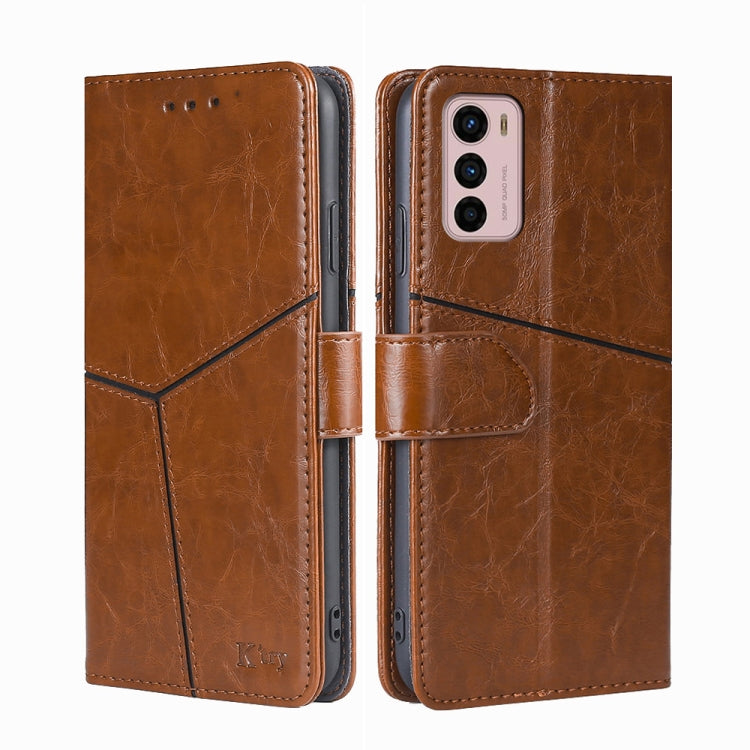 For Motorola Moto G42 4G Geometric Stitching Horizontal Flip Leather Phone Case
