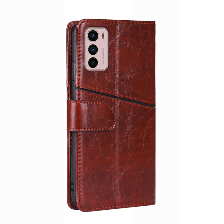 For Motorola Moto G42 4G Geometric Stitching Horizontal Flip Leather Phone Case