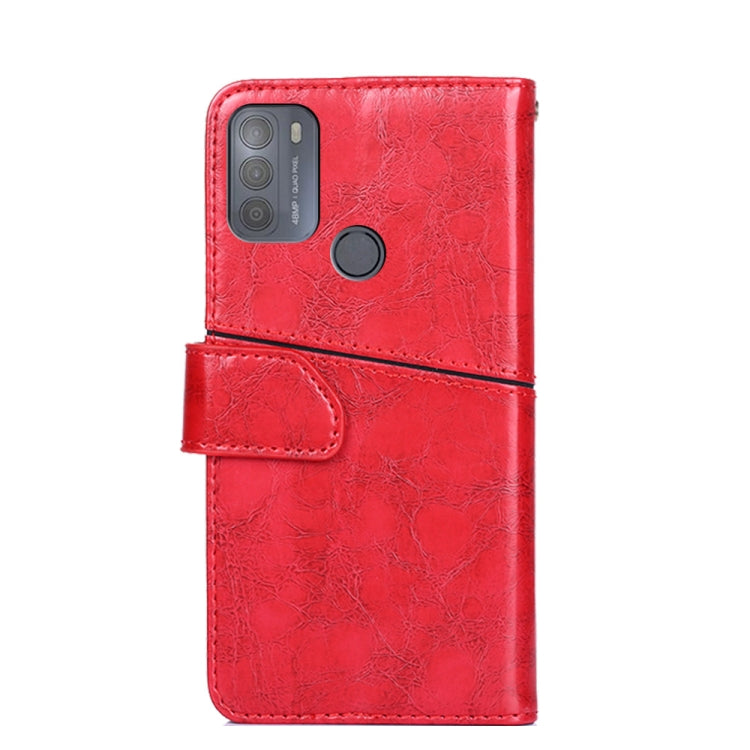 For Motorola Moto G50 Geometric Stitching Horizontal Flip Leather Phone Case