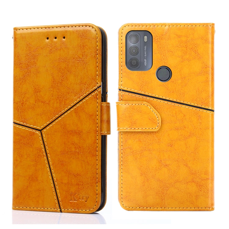 For Motorola Moto G50 Geometric Stitching Horizontal Flip Leather Phone Case